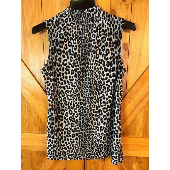 Michael Kors Leopard Print Sleeveless Pullover Blouse Size Medium (5243) - Picture 5 of 5